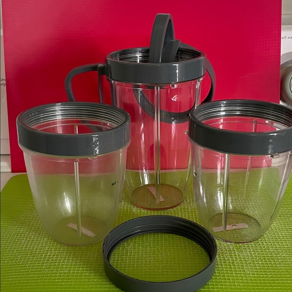 Gray Blender Cup Set with Handles - Picture 1 of 7